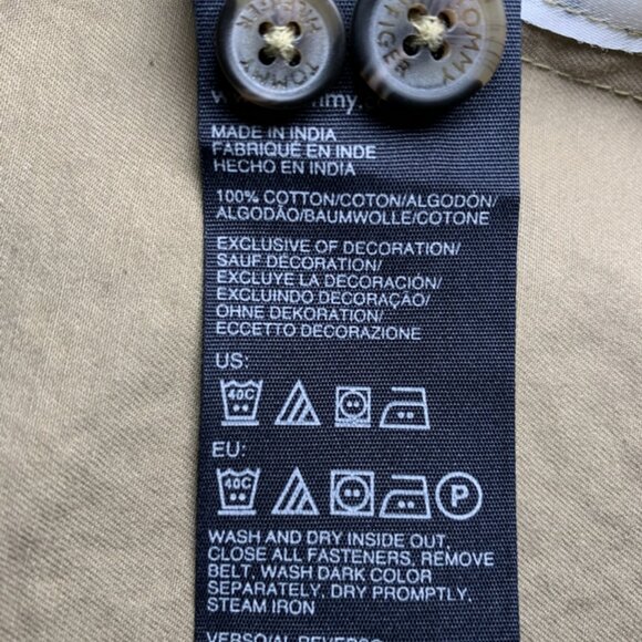 Tommy Hilfiger Casual Long Shirt Beige Small - Picture 5 of 11